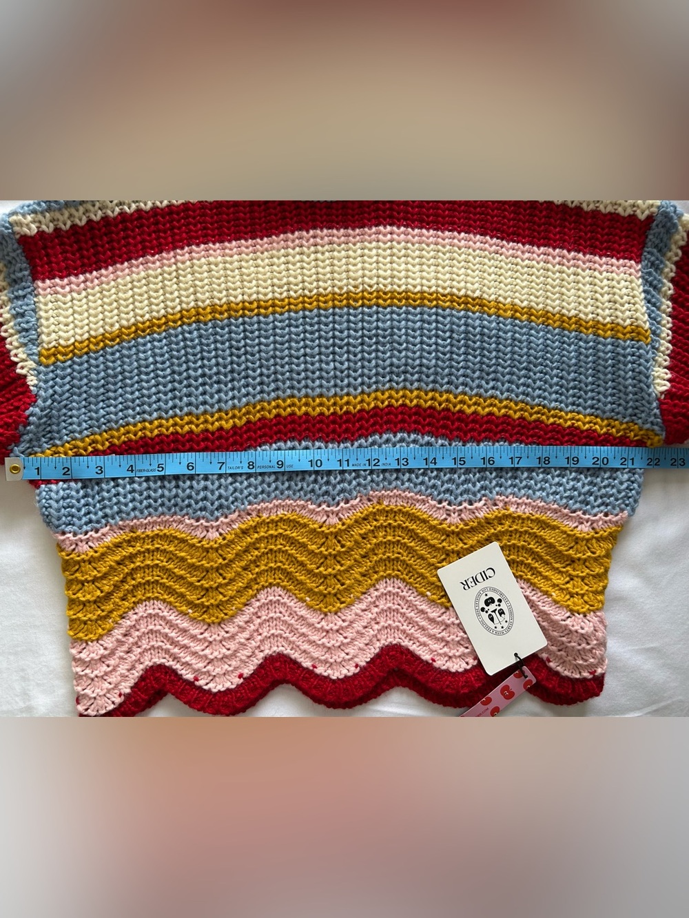 NWT - Cider Striped Turtleneck w Scalloped Hem - Oversized. - Picture 13 of 15